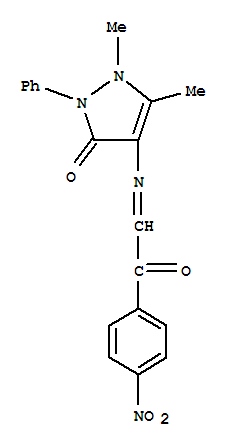 1,5-dimethyl-4-{[2-(4-nitrophenyl)-2-oxoethyl]amino}-2-phenyl-1,2-dihydro-3H-pyrazol-3-one molecular structure