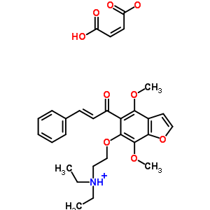 2-({4,7-dimethoxy-5-[(2E)-3-phenylprop-2-enoyl]-1-benzofuran-6-yl}oxy)-N,N-diethylethanaminium (2Z)-3-carboxyprop-2-enoate