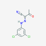 3-OXO-2-[(3,5-DICHLOROPHENYL)HYDRAZONO]BUTANENITRILE molecular structure