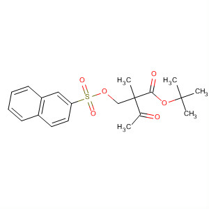 Butanoic acid, 2-methyl-2-[[(2-naphthalenylsulfonyl)oxy]methyl]-3-oxo-,1,1-dimethylethyl ester molecular structure