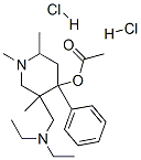 [5-(diethylaminomethyl)-1,2,5-trimethyl-4-phenyl-4-piperidyl] acetate dihydrochloride molecular structure
