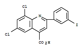 6,8-dichloro-2-(3-iodophenyl)quinoline-4-carboxylic acid molecular structure