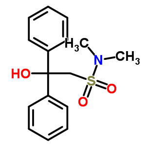 2-hydroxy-n,n-dimethyl-2,2-diphenylethanesulfonamide molecular structure