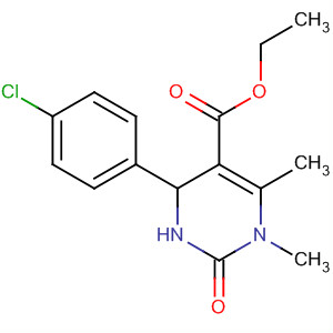 5-Pyrimidinecarboxylic acid,4-(4-chlorophenyl)-1,2,3,4-tetrahydro-1,6-dimethyl-2-oxo-, ethyl ester molecular structure