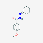 benzoic acid, 4-methoxy-, cyclohexylidenehydrazide molecular structure