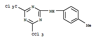 N-(4-methylphenyl)-4,6-bis(trichloromethyl)-1,3,5-triazin-2-amine molecular structure