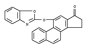 17H-Cyclopenta(a)phenanthren-17-one, 11-(2-benzoxazolyloxy)-15,16-dihydro-
