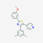 4-[4-(3,5-DIMETHYLPHENYL)-2-(3-METHOXYPHENYL)-5-THIAZOLYL]-PYRIDINE