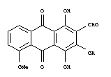 9,10-Dihydro-1,3,4-trihydroxy-5-methoxy-9,10-dioxoanthracene-2-carbaldehyde molecular structure