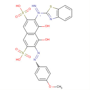 2,7-Naphthalenedisulfonic acid,3-(2-benzothiazolylazo)-4,5-dihydroxy-6-[(4-methoxyphenyl)azo]- molecular structure