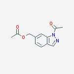 1H-Indazole-6-methanol, 1-acetyl-, acetate (ester) molecular structure