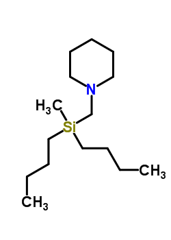 1-{[dibutyl(methyl)silyl]methyl}piperidine molecular structure