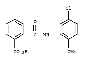 2-[(5-Chloro-2-methoxyphenyl)carbamoyl]benzoic acid molecular structure