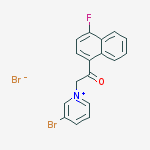 2-(3-bromopyridin-1-ium-1-yl)-1-(4-fluoronaphthalen-1-yl)ethanone;bromide molecular structure