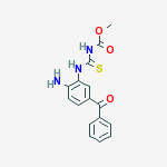 4-amino-3-(3-methoxycarbonyl-2-thioureido)benzophenone molecular structure