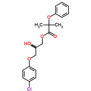 3-(4-chlorophenoxy)-2-hydroxypropyl 2-methyl-2-phenoxypropanoate molecular structure