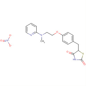 2,4-Thiazolidinedione,5-[[4-[2-(methyl-2-pyridinylamino)ethoxy]phenyl]methyl]-, mononitrate molecular structure