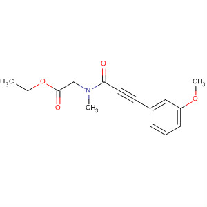 Glycine, N-[3-(3-methoxyphenyl)-1-oxo-2-propynyl]-N-methyl-, ethylester molecular structure