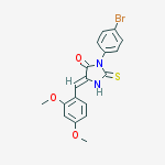 (5z)-3-(4-bromophenyl)-5-[(2,4-dimethoxyphenyl)methylidene]-2-sulfanylideneimidazolidin-4-one