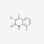 3-bromo-4,8-dimethylquinolin-2(1H)-one molecular structure