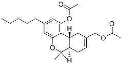 (6aR)-1-Acetyloxy-6aβ,7,10,10aα-tetrahydro-6,6-dimethyl-3-pentyl-6H-dibenzo[b,d]pyran-9-methanol acetate molecular structure