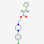 2-[4-(4-chlorophenyl)piperazin-1-yl]ethyl (2E)-3-thiophen-2-ylprop-2-enoate molecular structure