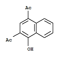 1,1'-(4-hydroxynaphthalene-1,3-diyl)diethanone molecular structure