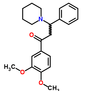 1-(3,4-dimethoxyphenyl)-3-phenyl-3-piperidin-1-ylpropan-1-one;hydrochloride molecular structure