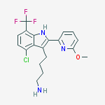 4-[4-chloro-2-(6-methoxypyridin-2-yl)-7-(trifluoromethyl)-1h-indol-3-yl]butan-1-amine