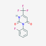 2,4(1H,3H)-Pyrimidinedione, 3-(2-fluorophenyl)-6-(trifluoromethyl)- molecular structure