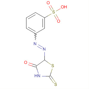 Benzenesulfonic acid, 3-[(4-oxo-2-thioxo-5-thiazolidinyl)azo]- molecular structure