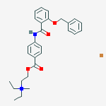 DIETHYL(2-(4-(2-BENZYLOXYBENZAMIDO)BENZOYLOXY)ETHYL)METHYLAMMONIUM BROMIDE molecular structure