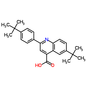 6-tert-butyl-2-(4-tert-butylphenyl)quinoline-4-carboxylic acid molecular structure