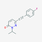 3(2H)-Pyridazinone, 6-[(4-fluorophenyl)ethynyl]-2-(1-methylethyl)- molecular structure