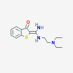 (2Z)-2-(amino{[2-(diethylamino)ethyl]amino}methylidene)-1-benzothiophen-3(2H)-one molecular structure