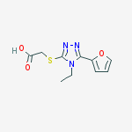 (4-ETHYL-5-FURAN-2-YL-4 H -[1,2,4]TRIAZOL-3-YLSULFANYL)-ACETIC ACID molecular structure