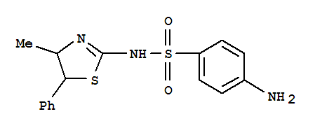 4-amino-N-(4-methyl-5-phenyl-4,5-dihydro-1,3-thiazol-2-yl)benzenesulfonamide molecular structure
