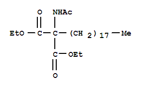 diethyl (acetylamino)(octadecyl)propanedioate molecular structure