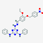 2-n-[(e)-[3-ethoxy-4-[(4-nitrophenyl)methoxy]phenyl]methylideneamino]-4-n,6-n-diphenyl-1,3,5-triazine-2,4,6-triamine