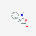 2H-Furo[2,3-b]indol-2-one, 3,3a,8,8a-tetrahydro-3a,8-dimethyl- molecular structure