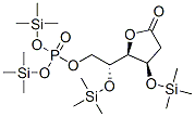 3-O,5-O-Bis(trimethylsilyl)-6-O-bis(trimethylsilyloxy)phosphinyl-2-deoxy-D-arabino-hexonic acid 1,4-lactone molecular structure