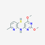 2-((2,4-DIMETHOXY-PYRIMIDIN-6-YL)AMINO)-6-METHYL-PYRIDINE-3-THIOL molecular structure