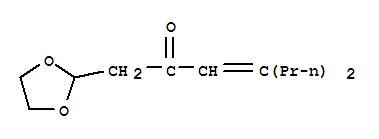 1-(1,3-dioxolan-2-yl)-4-propylhept-3-en-2-one molecular structure