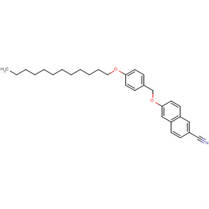 2-Naphthalenecarbonitrile, 6-[[4-(dodecyloxy)phenyl]methoxy]- molecular structure