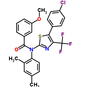 N-[5-(4-chlorophenyl)-4-(trifluoromethyl)-1,3-thiazol-2-yl]-N-(2,4-dimethylphenyl)-3-methoxybenzamide