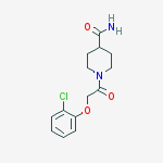 1-[(2-CHLOROPHENOXY)ACETYL]PIPERIDINE-4-CARBOXAMIDE molecular structure