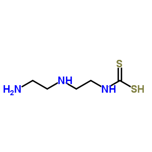 {2-[(2-aminoethyl)amino]ethyl}carbamodithioic acid molecular structure
