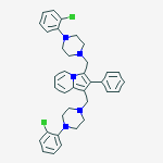 1,3-bis[[4-(2-chlorophenyl)piperazin-1-yl]methyl]-2-phenylindolizine
