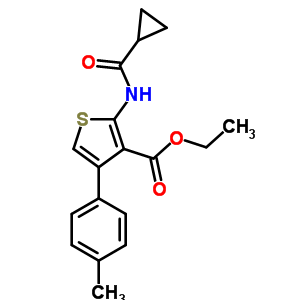 ethyl 2-[(cyclopropylcarbonyl)amino]-4-(4-methylphenyl)thiophene-3-carboxylate