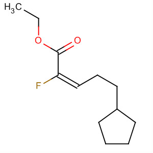 2-Pentenoic acid, 5-cyclopentyl-2-fluoro-, ethyl ester, (2E)- molecular structure